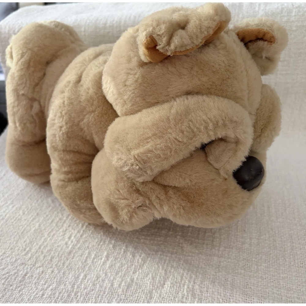 KRINKLES Plush dog Shar Pei  Sharpei stuffed Animal Big DOG Vintage‎ Toy Lovey